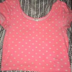 Forever 21 Neon Polka Dot Crop Too